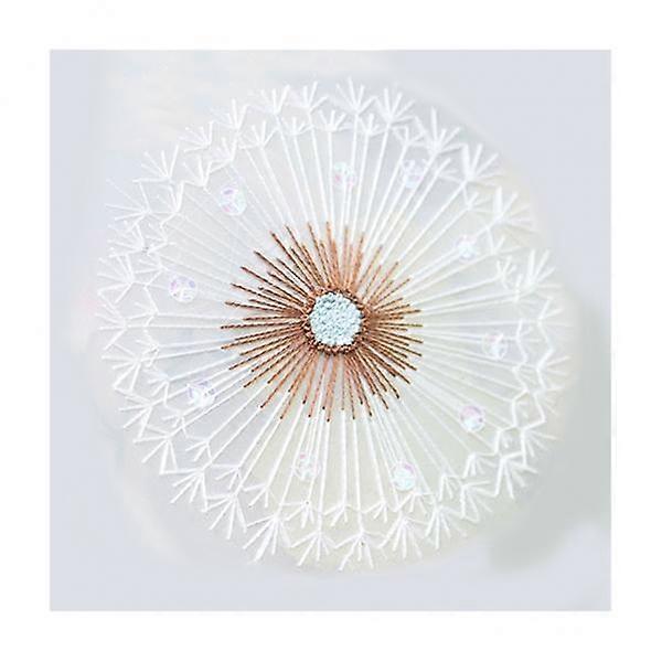 3xHandmade Embroidery Starter Kit with Pre-printed Pattern Dandelion