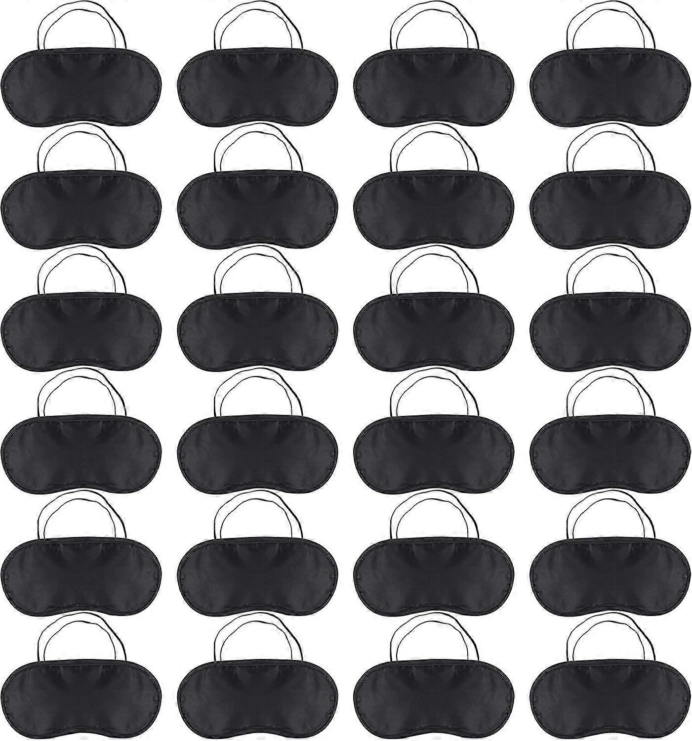 24 حزمة النوم قناع العين غطاء الظل، لينة عصابة العينين السفر غطاء النوم مريحة