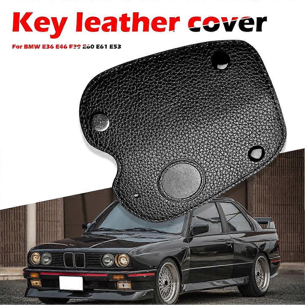 Car Key Case Litchi Pattern Synthetic Leather Key Fob Cover Protector for BMW E36 E46 E39 E60 E61 E53 Simple and Practical