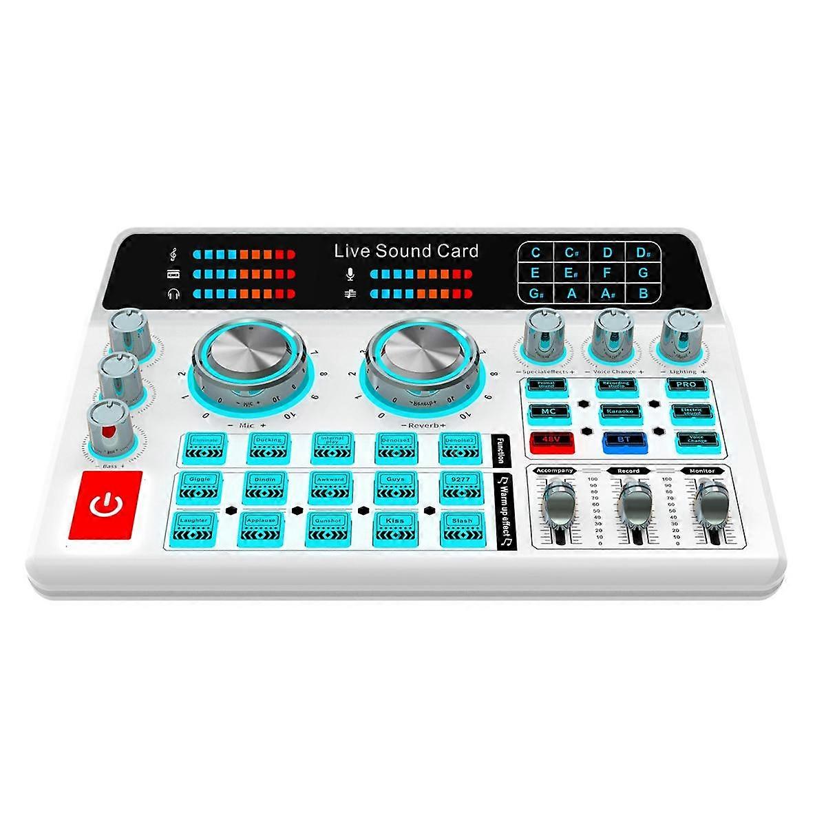 H9 Audio Mixer USB Scheda Audio Esterna Auricolare Microfono Trasmissione in Diretta Scheda Audio per Computer Telefono Cellulare