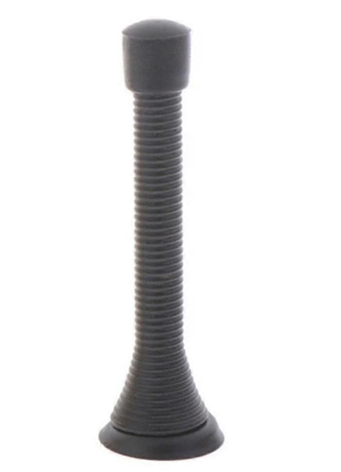 5 Pcs Chrome Black Spring Door Stops - Stopper Spiral Buffer