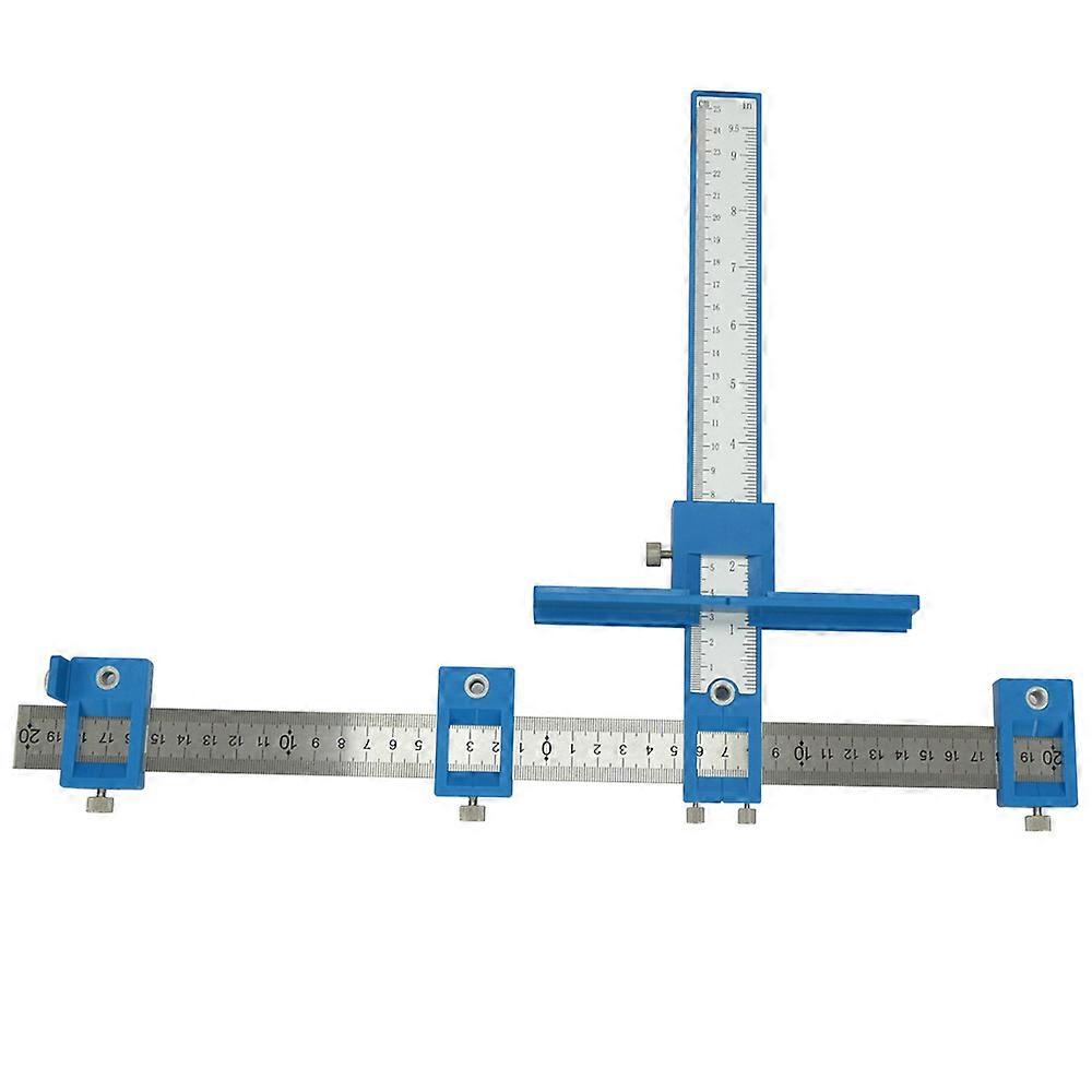 Cabinet Hardware Jig Tool - Adjustable Punch Locator Drill Template Guide, Wood Drilling Dowelling Guide for Installation of Handles Knobs on Doors an