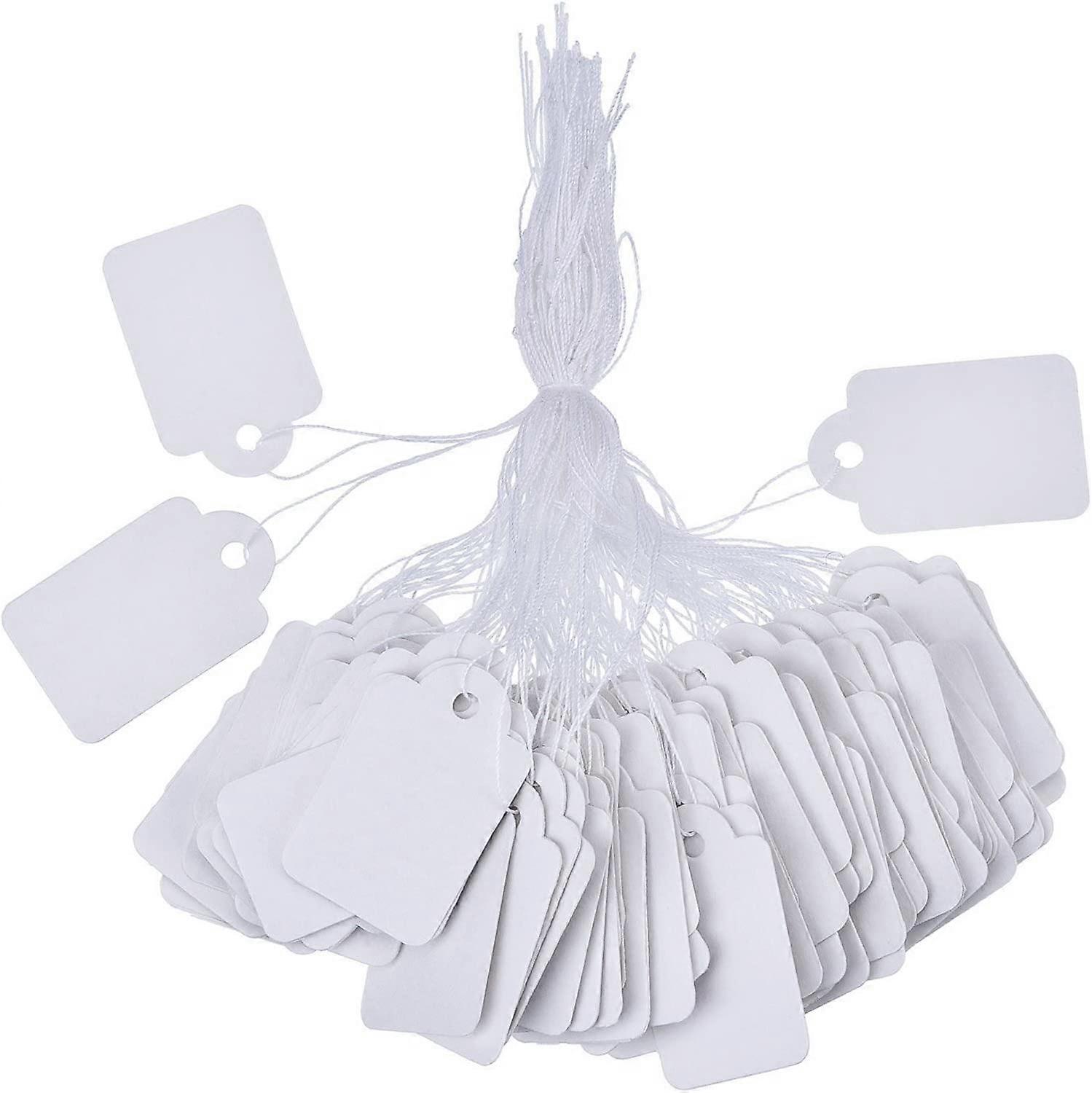 500 Pack (35 x 22 mm)White Marking Tags Price Tags Price Labels Display Tags with Hanging String