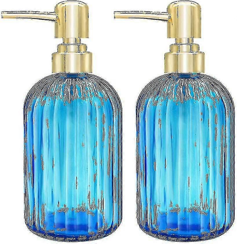 Ensemble de 2 distributeurs de kit en verre avec pompe, distributeur à main claire, distribution de plat de lot