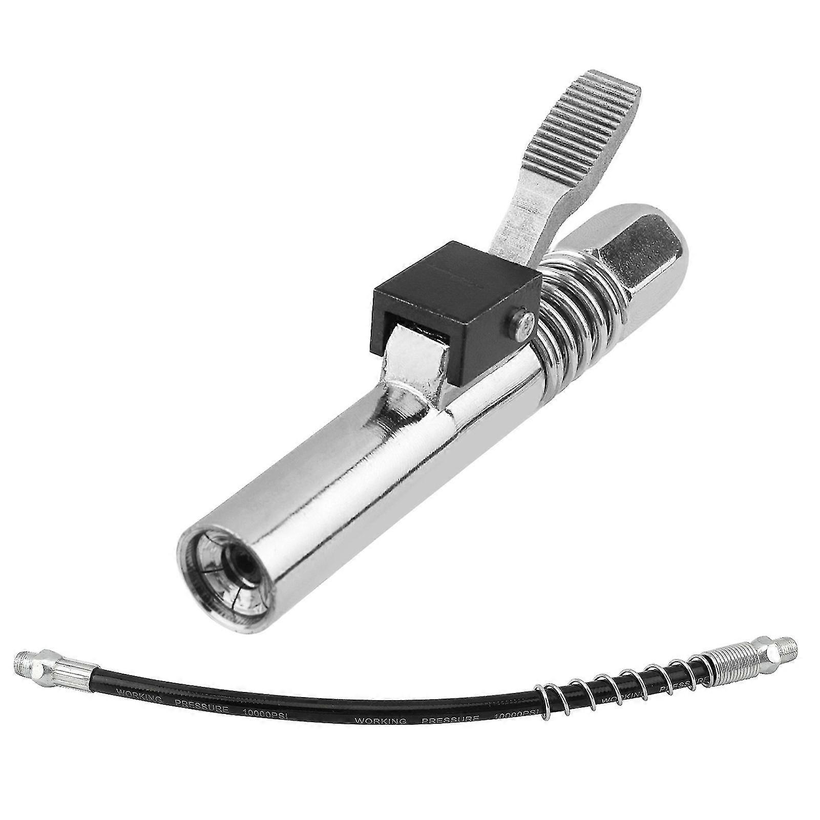 2pcs High Pressure Non Slip Fitting Grease Coupler Set With Spring Hose Vehicle