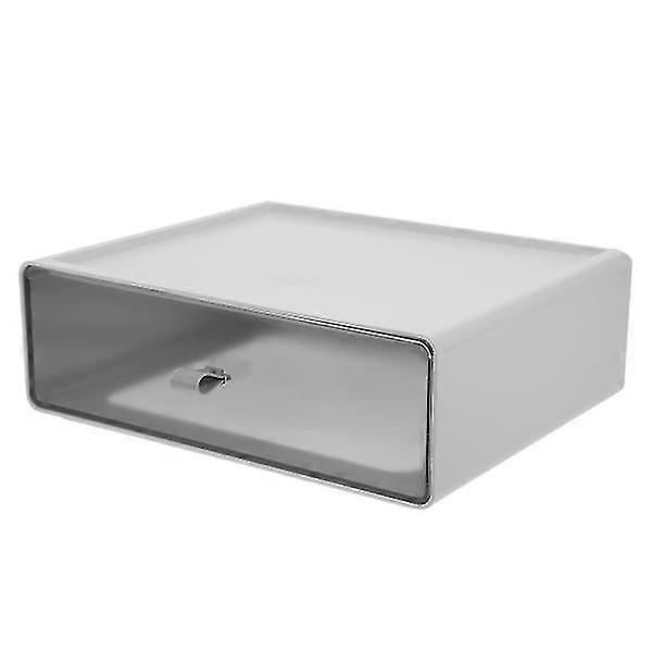 Desktop Single Grid Sundries Box Multi-use Cosmetics Stationery Storage Box Stackable Drawer Type Box