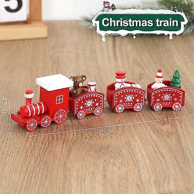 Wooden Train Ornament Merry Decoration For Home 2023 Xmas Kids Gifts Noel Natal Navidad New Year 2024
