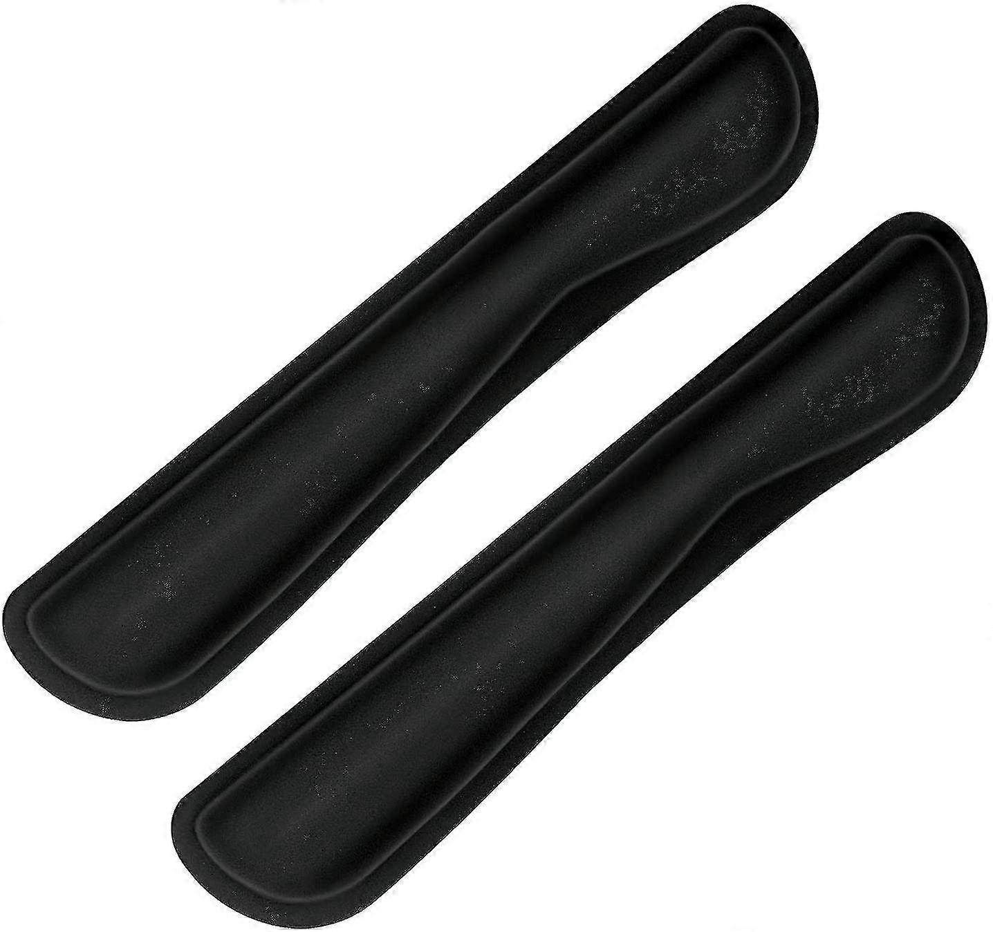 2 Pack, Black Wrist Rest, Wrist Pad For Keyboard, Memory Foam Computer Keyboard Pad