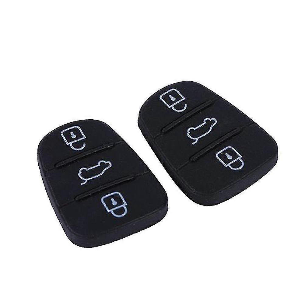 2pcs Practical Car Key Shell 3 Buttons Folding Remote Auto Key Fob Case For Hyundai I10 I20 I30 (black)-yky