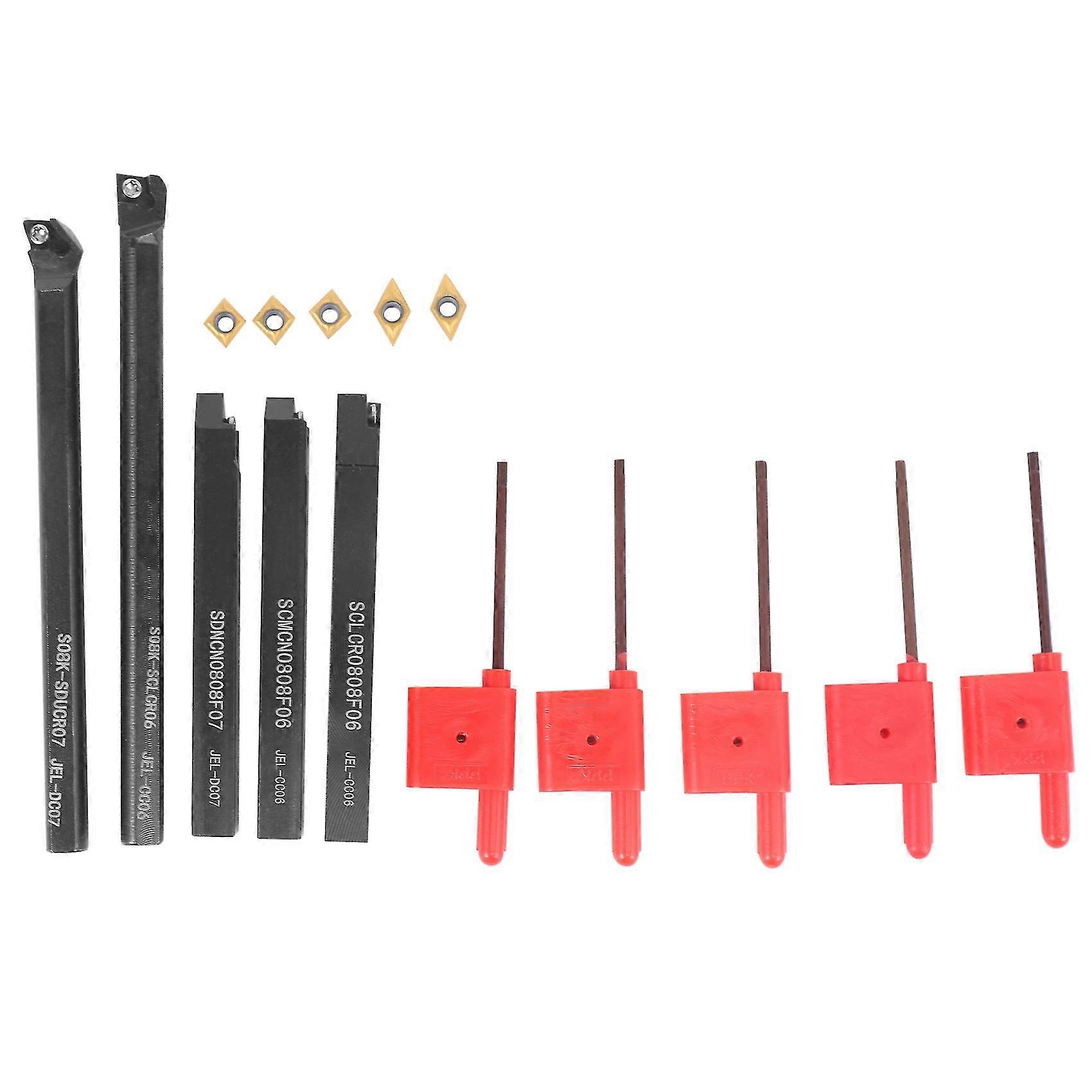 8mm Shank Indexable Lathe Turning Tool Holder with CCMT060204 DCMT070204 Carbide Inserts for CNC Machine