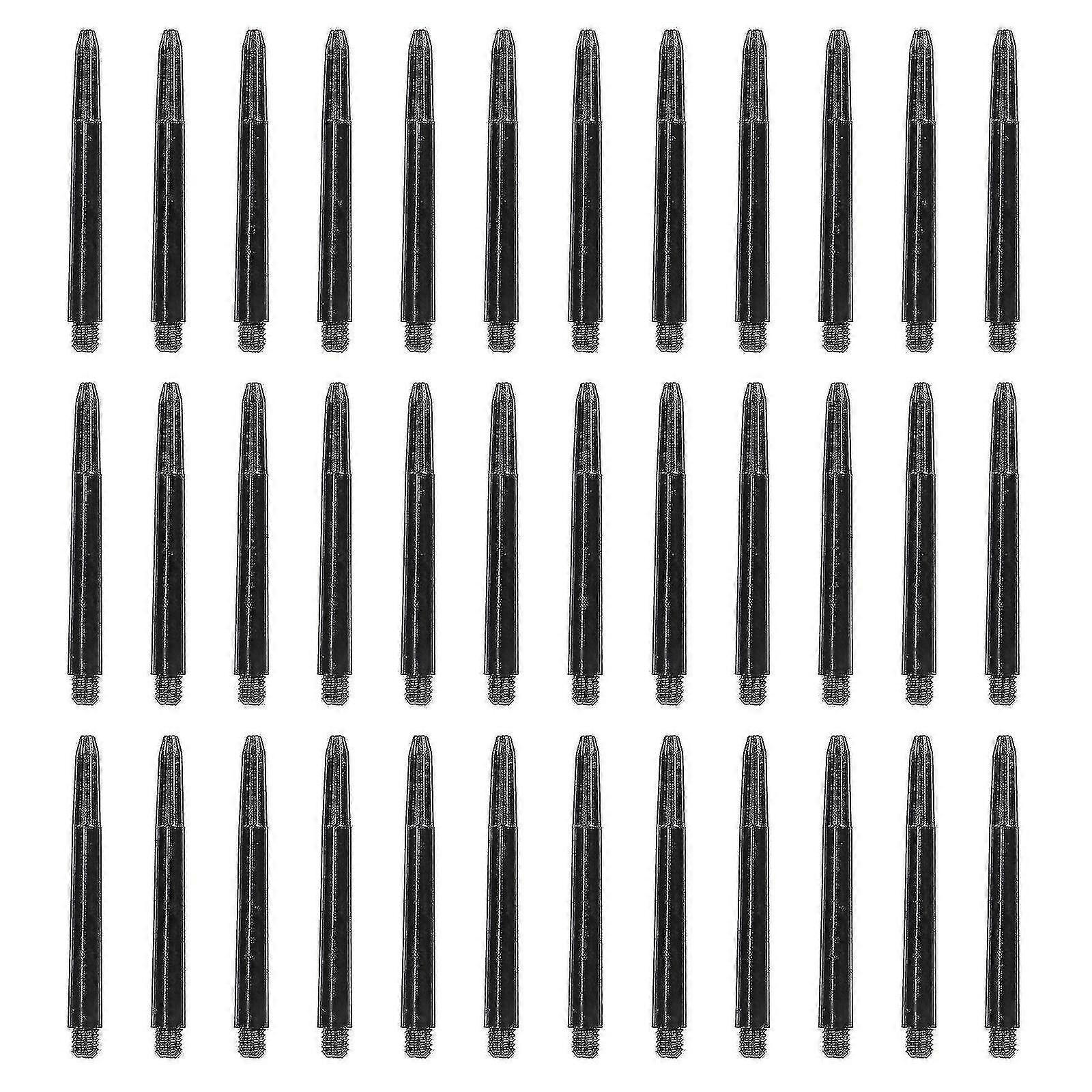 100pcs Plastica Dart Shafts Darts Accessori Steli Plastica Pole Rod Con filettatura standard 2ba (nero)