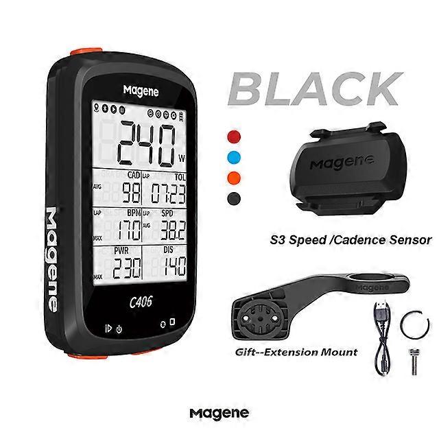 Magene GPS Bike Computer C406 Wireless Bicycle Speedometer Odometer LCD Display Waterproof Support Bluetooth Ant Data Sensor Tra