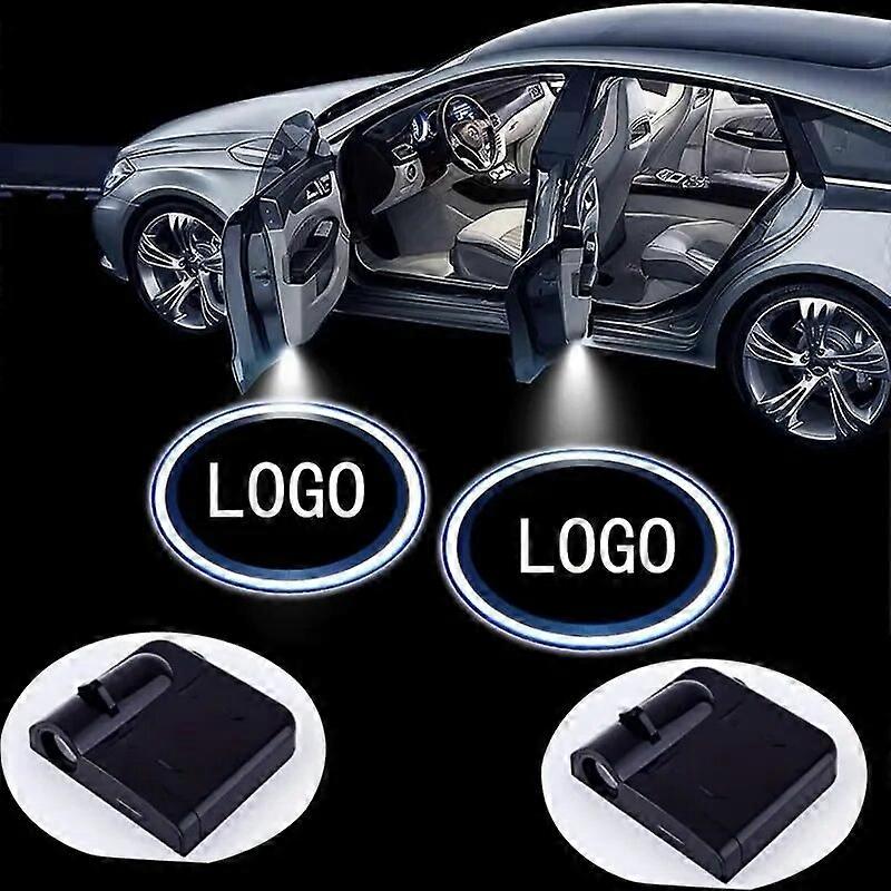 2Pcs DIY Wireless Car Door Logo Light LED HD Welcome Courtesy Ghost Shadow Projector Lamp DIY Cars Accessories For Car New ToolsMotor Vehicle Lighting
