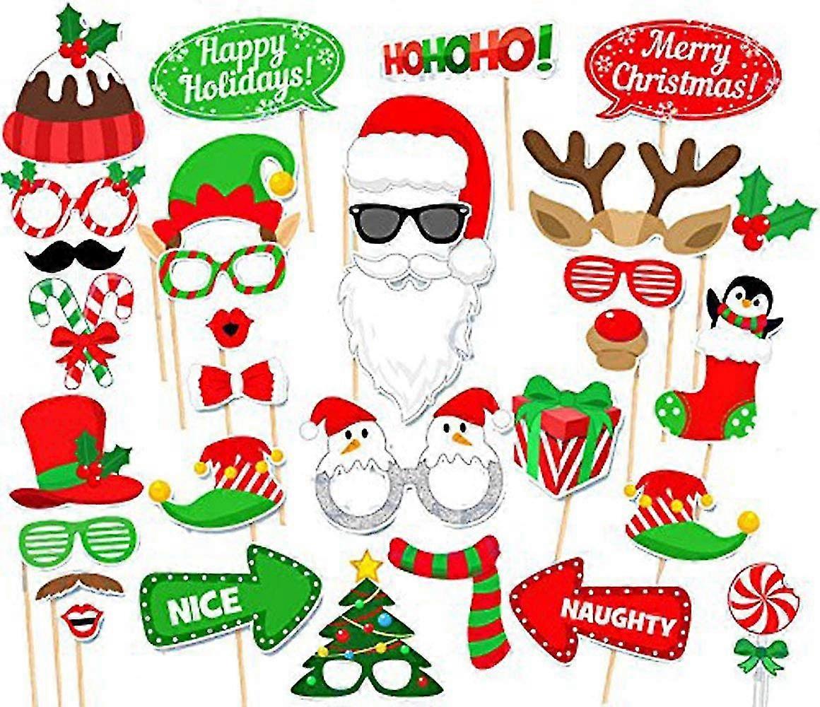 Party Accessories Christmas Photo Props, Christmas Photo Booth Props, Posing Props For Christmas Party Photo Props