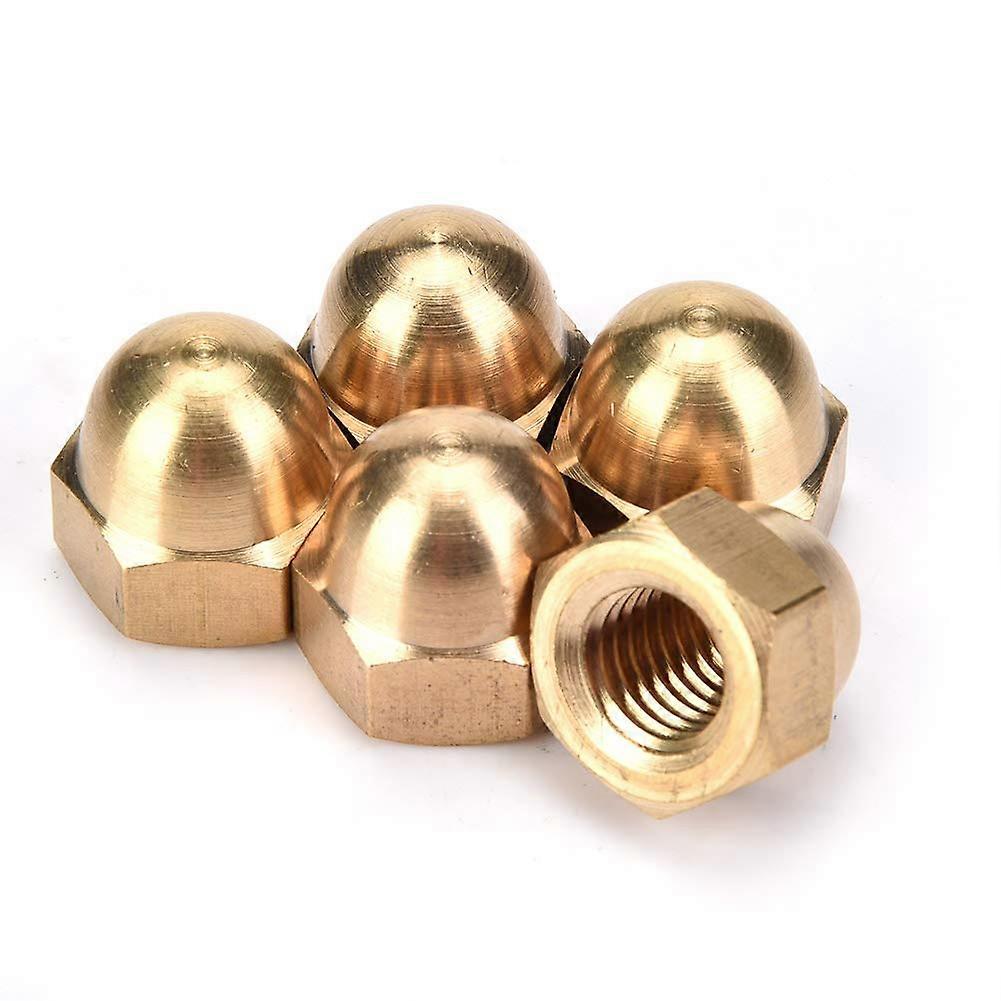 Ensemble d’écrous cylindriques hexagonaux en laiton Kit d’écrous gland en laiton Tête de dôme Capuchon Écrous hexagonaux Fixations de véhicule (M12)