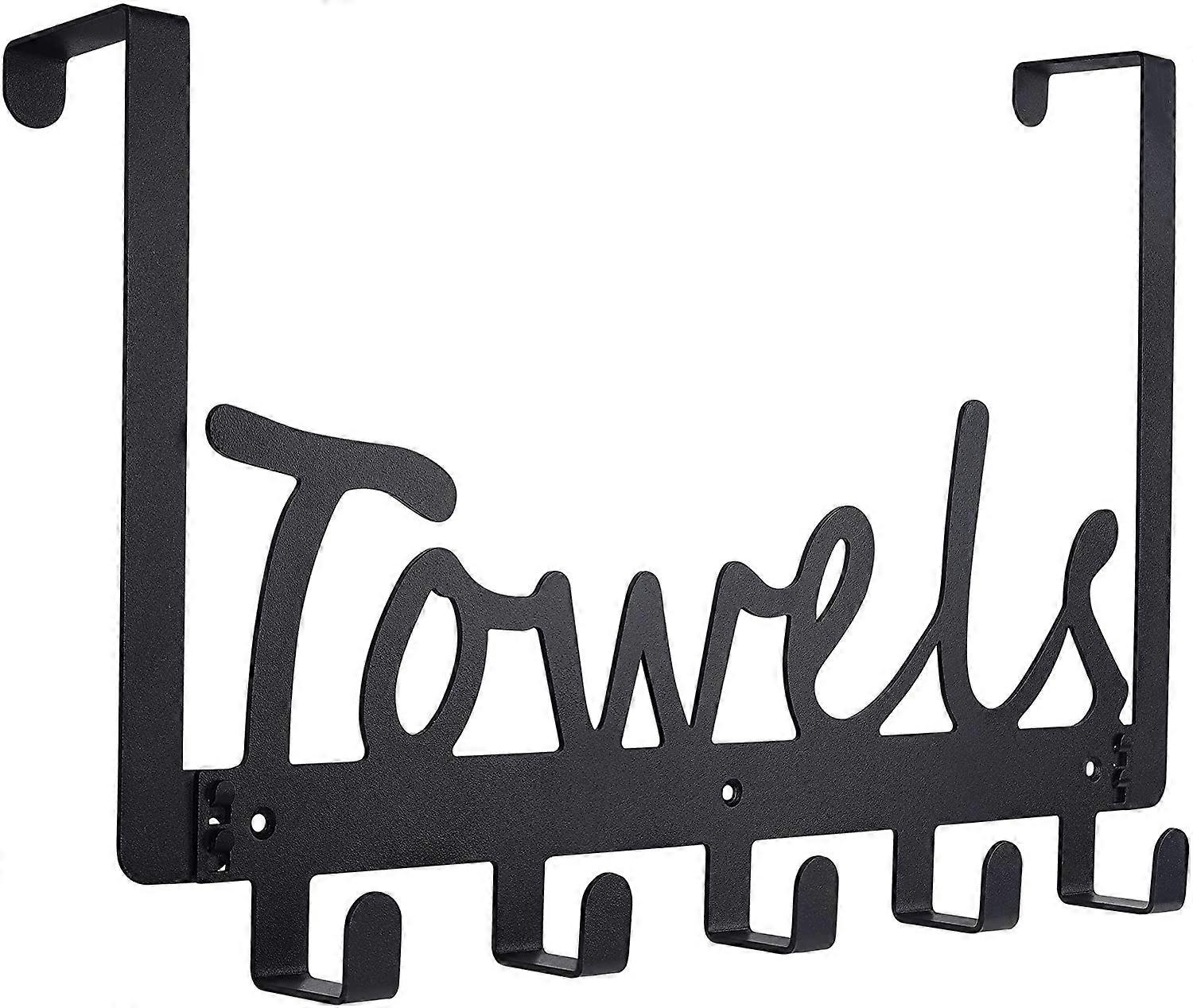 Oven yli koukut pyyheteline kylpyhuonekaapin pidike kaappi ovikoukut pyyhkeille, kylpytakit, takit laukut avaimet 5 koukkua