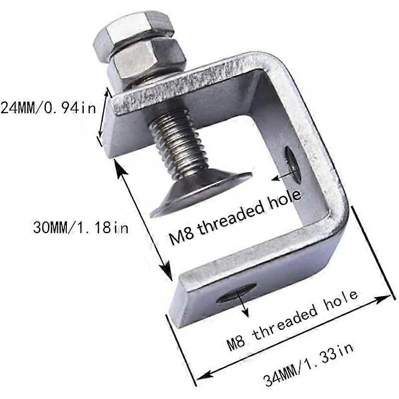 Pieces 304 Stainless Steel U Clamp Vise Woodworking Clamp Heavy Duty C Clamp Wide Jaw Opening