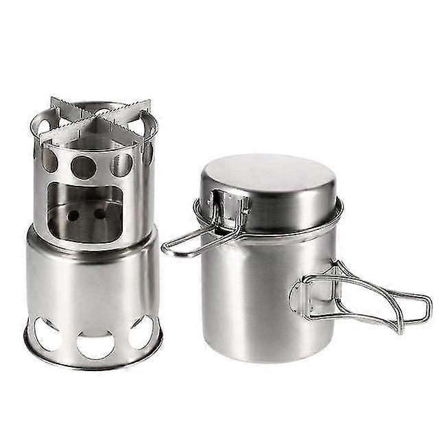 موقد التخييم في الهواء الطلق قابلة للطي وعاء الطبخ موقد الخشب تعيين موقد في الهواء الطلق مواقد أدوات الطهي لحقائب الظهر الصيد