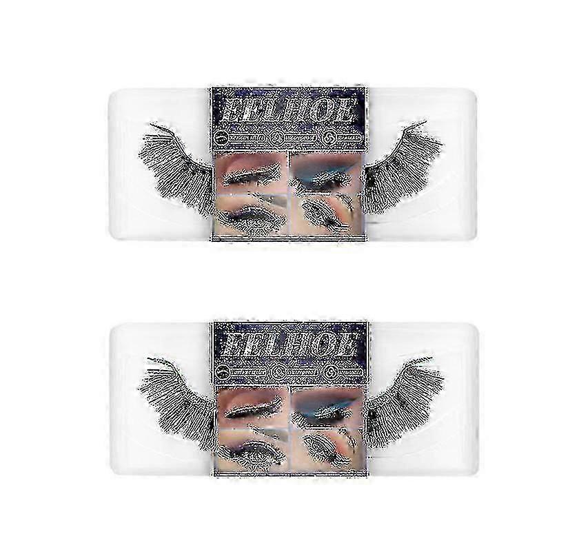 Eyelashes Eyeliner Kendinden Yapışkanlı Sahte Kirpikler Yumuşak Doğal Kıvırcık Kalın Sahte Kirpikler Eyeliner -