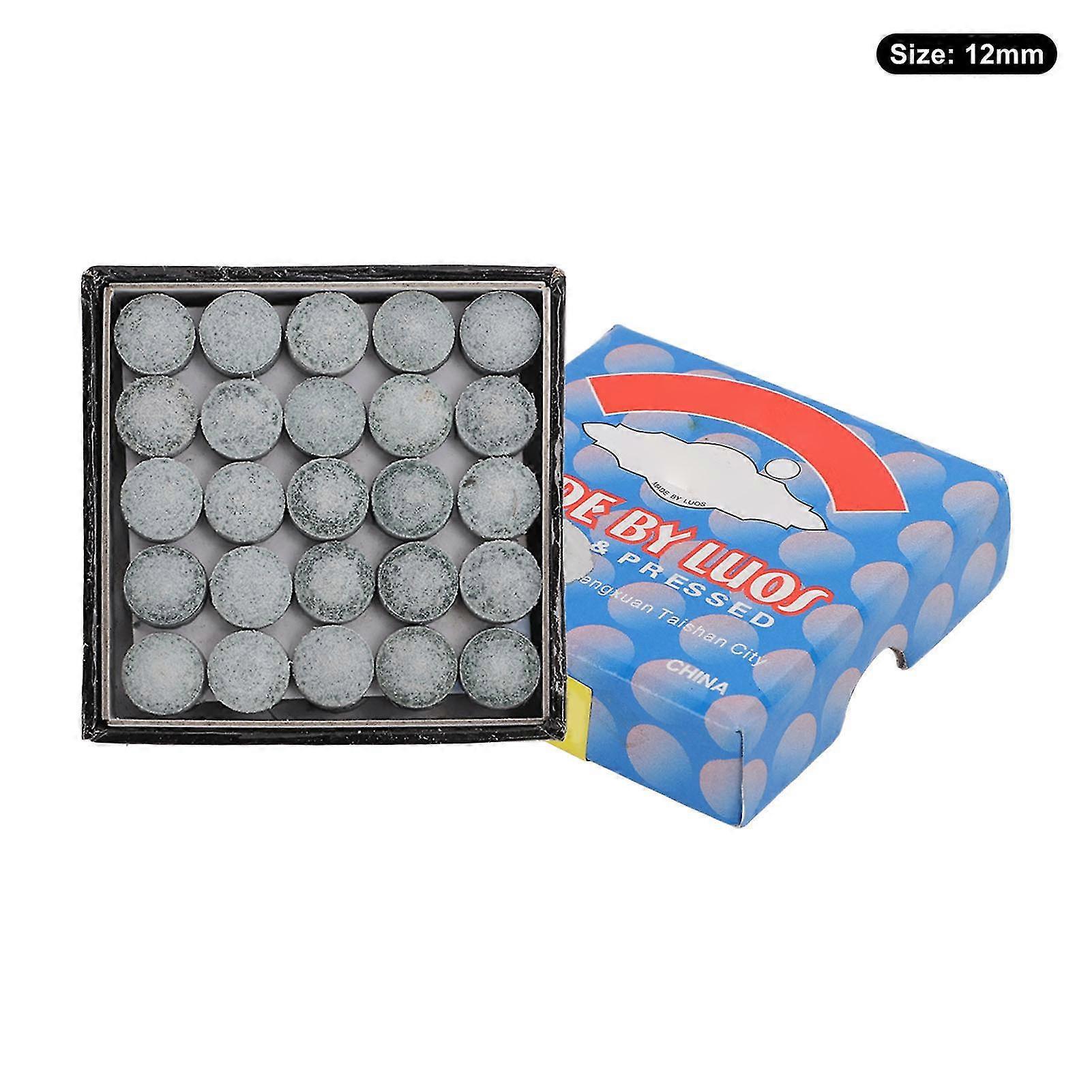 50Pcs Snooker Pool Queue Spitzen Grade A Leder Billard-Queue-Stick-Spitzen-Ersatzwerkzeug für das tägliche Training12mm