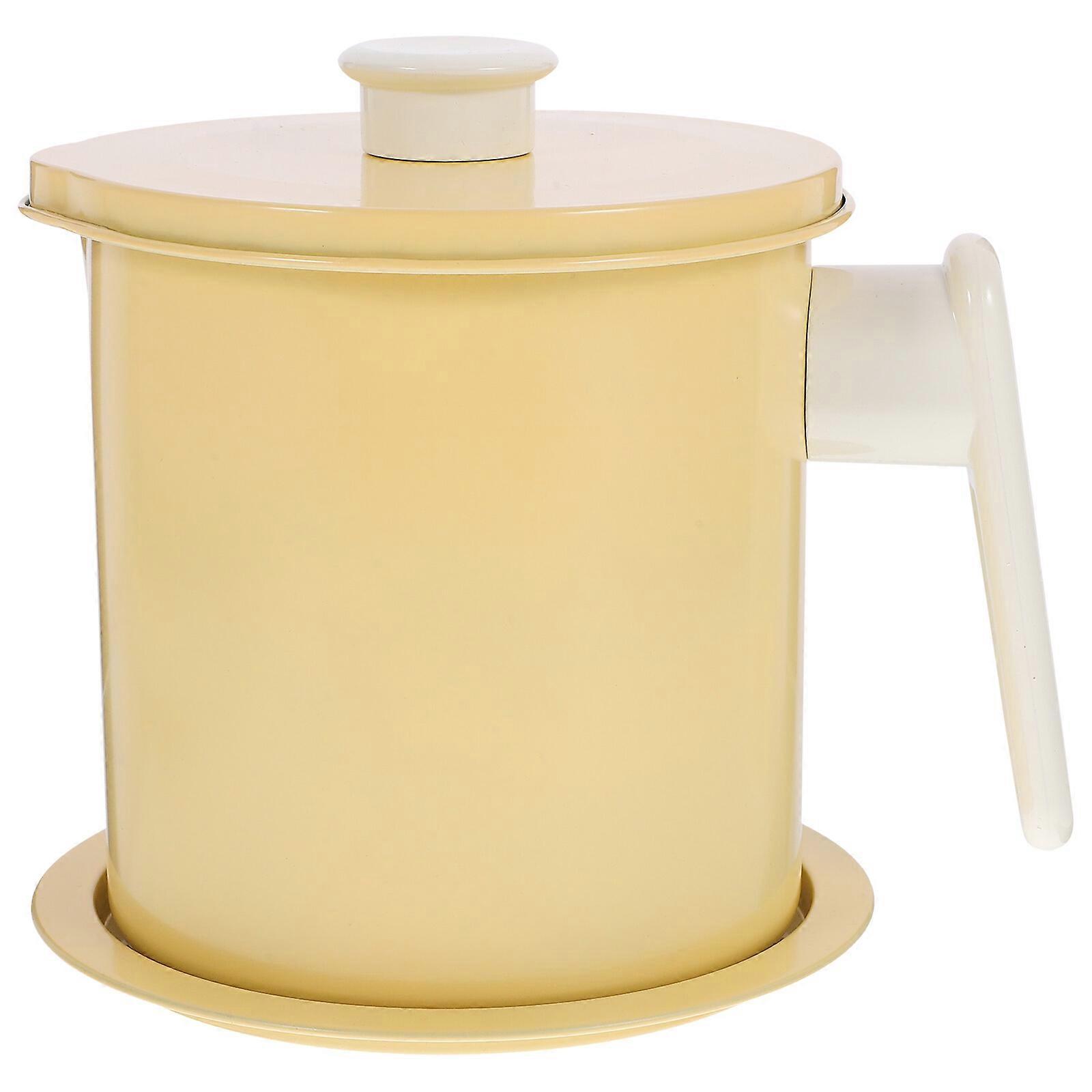 Fine Mesh Strainer Grease Container Large Capacity Oil Filter Pot for Kitchen
