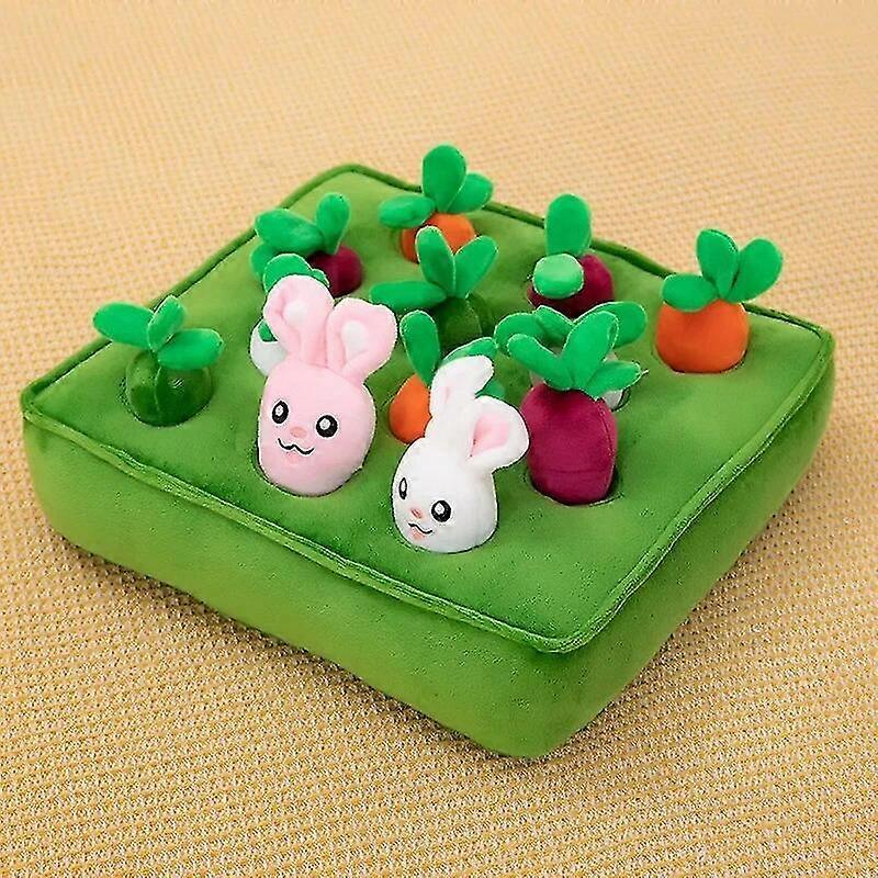 Carrot Snuffle Mat for Dogs Cats Puzzle Toy with 12 Carrots for Small Medium Large Interactive Pet Stress Relief Dogs Chew Toys