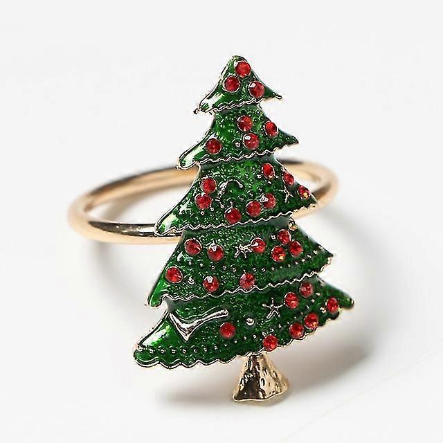 1 قطعة عيد الميلاد معدن الرنة قرن الوعل منديل الدائري منديل الدائري لتزيين الطاولة المنزلية لعيد الميلاد مأدبة الزفاف الفندق- MXBC