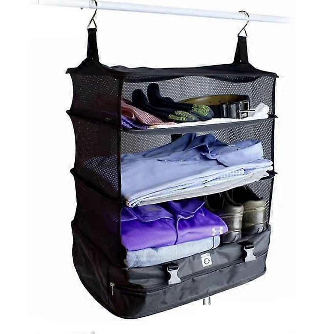 Portable Hanging Travel Shelves Bag Packing Cube Organizer