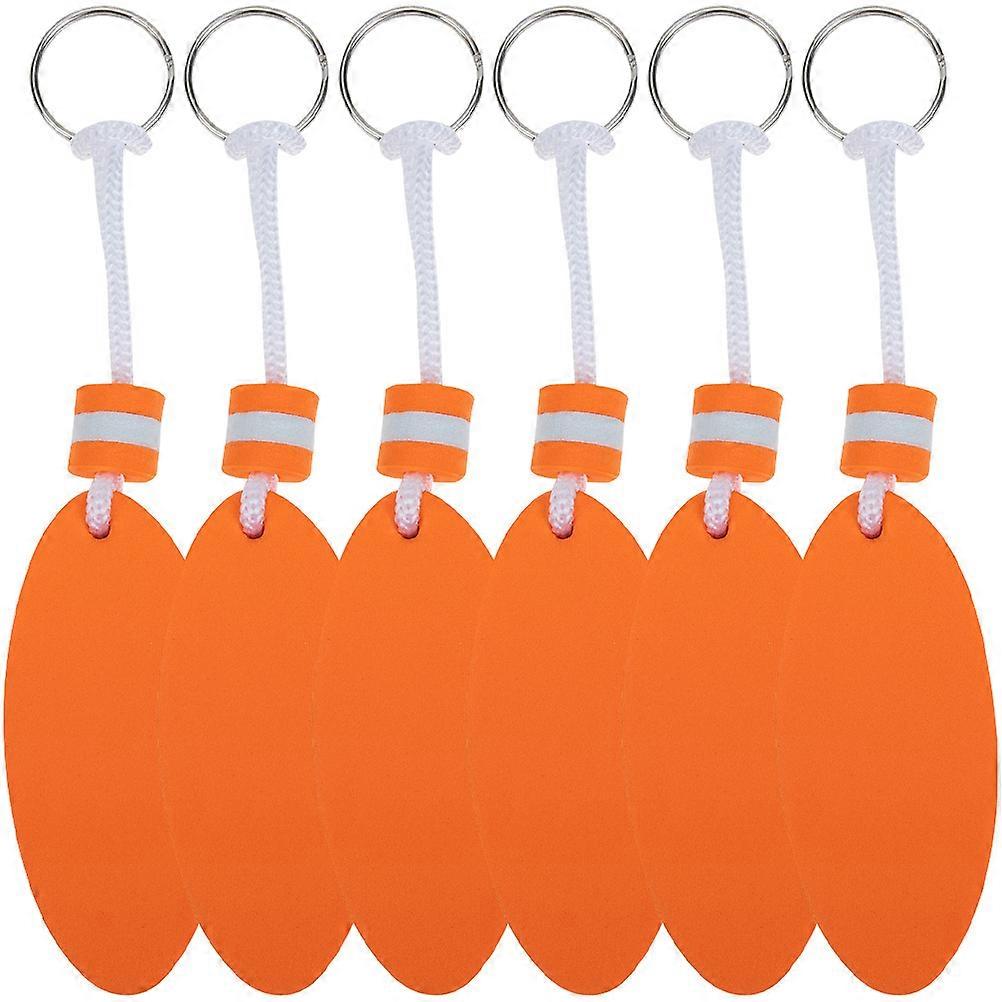 6Pcs Floating Keychains Colored Floating Key Rings Water Sports Keychains Surfboard Pendant Keychains