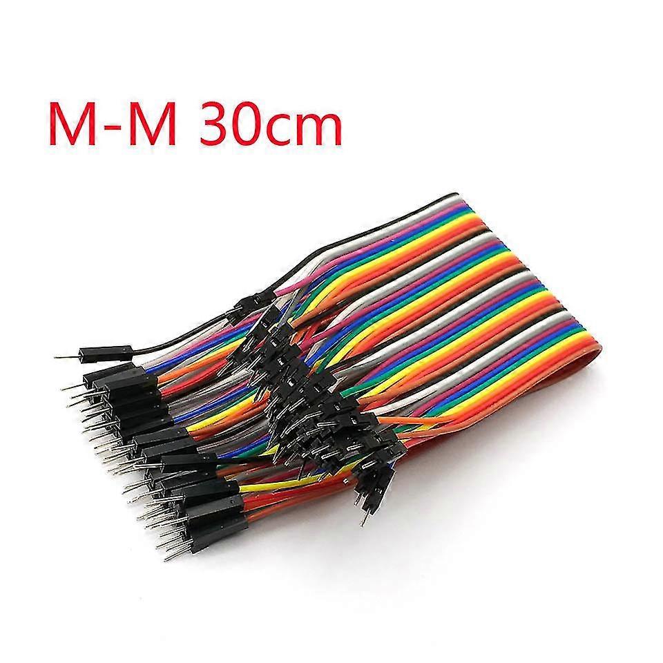 40pcs Dupont Cable Jumper Wire Dupont Line M-m Dupont Line 1p-1p 10/20/30cm 1p-1p