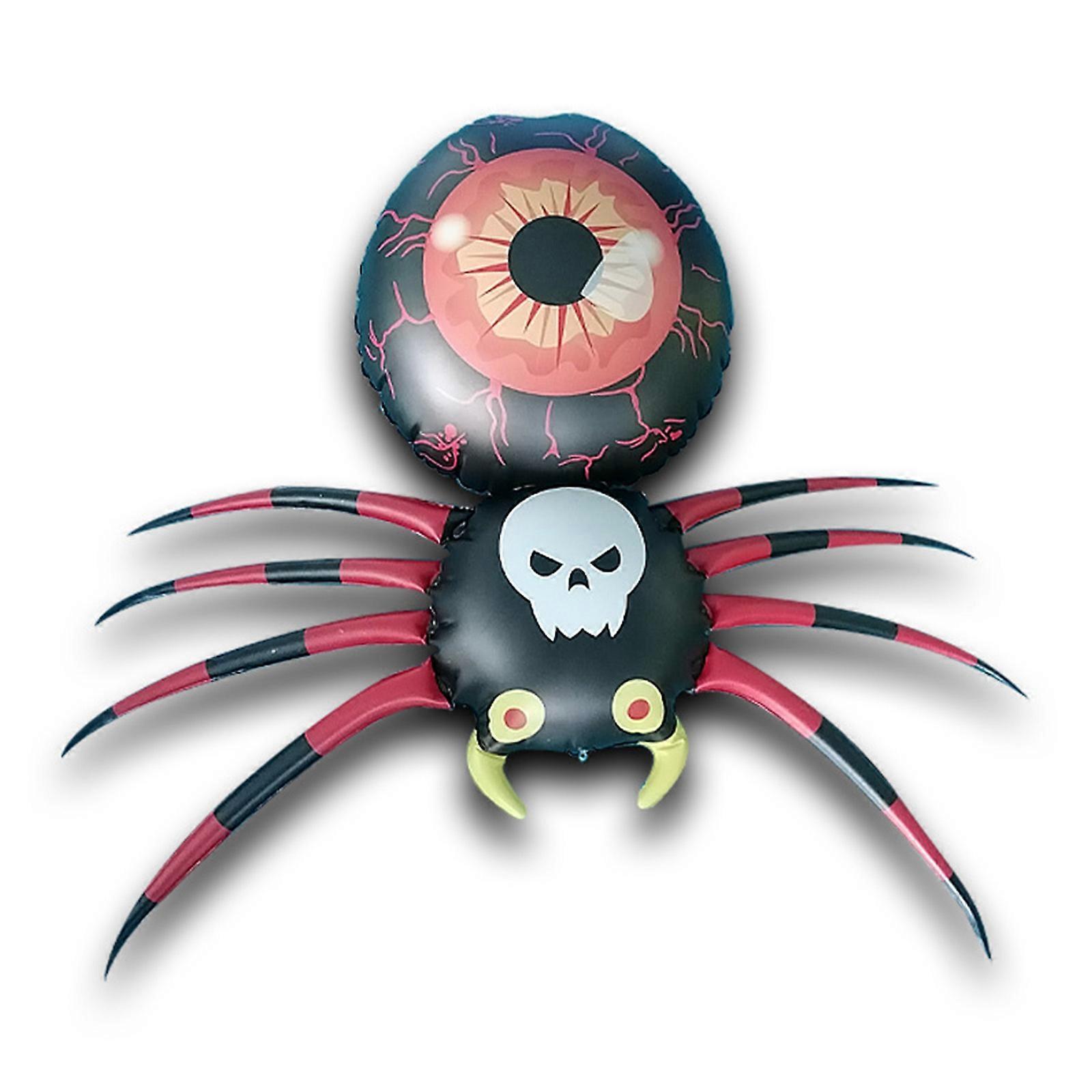 Halloween Inflatable Spider Decoration With Built-in Lights Blow Up Yard Decor