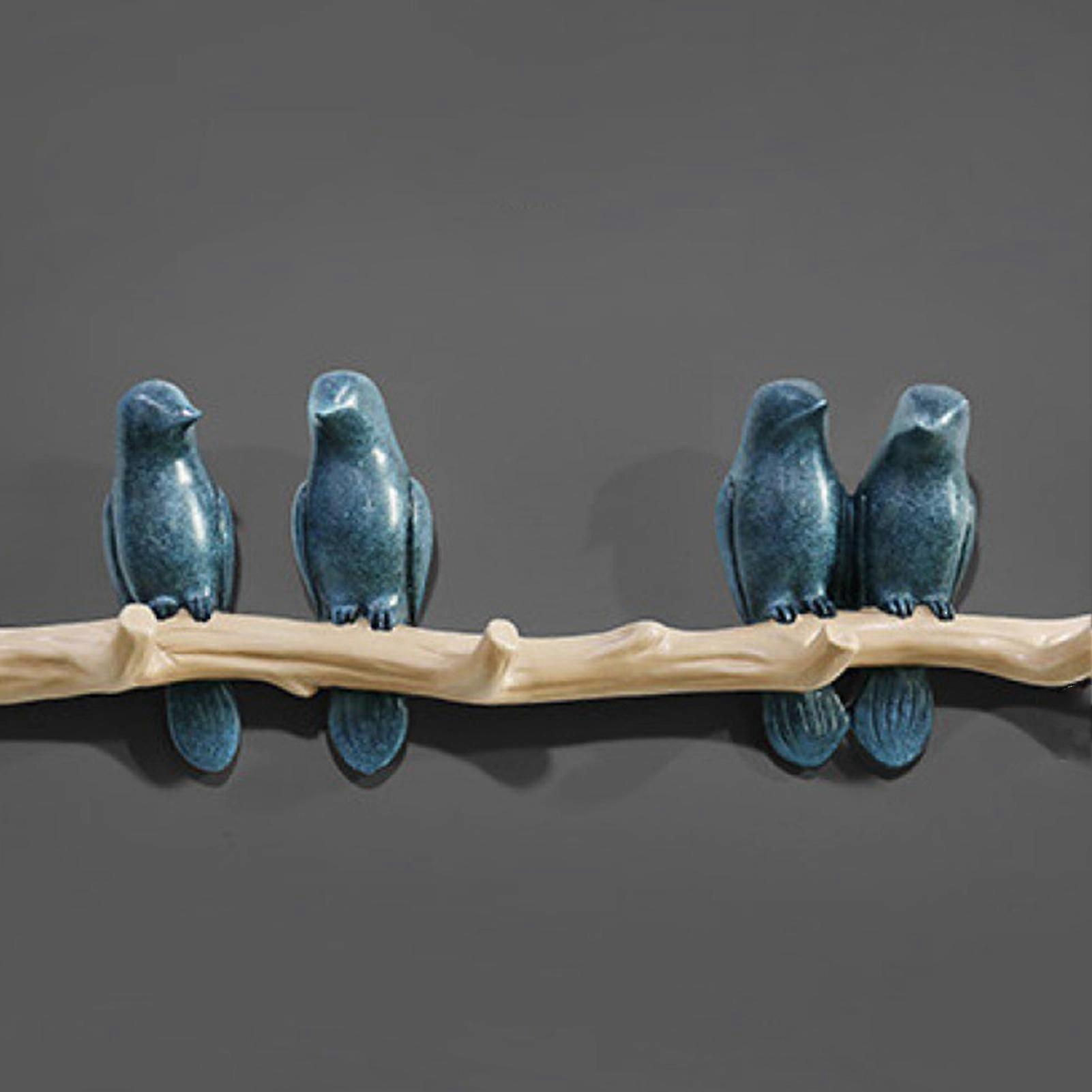 Birds On Tree Branch Rack Wall Hanger Storage Bird Shape Decoration For Brush Soap Scrubbers