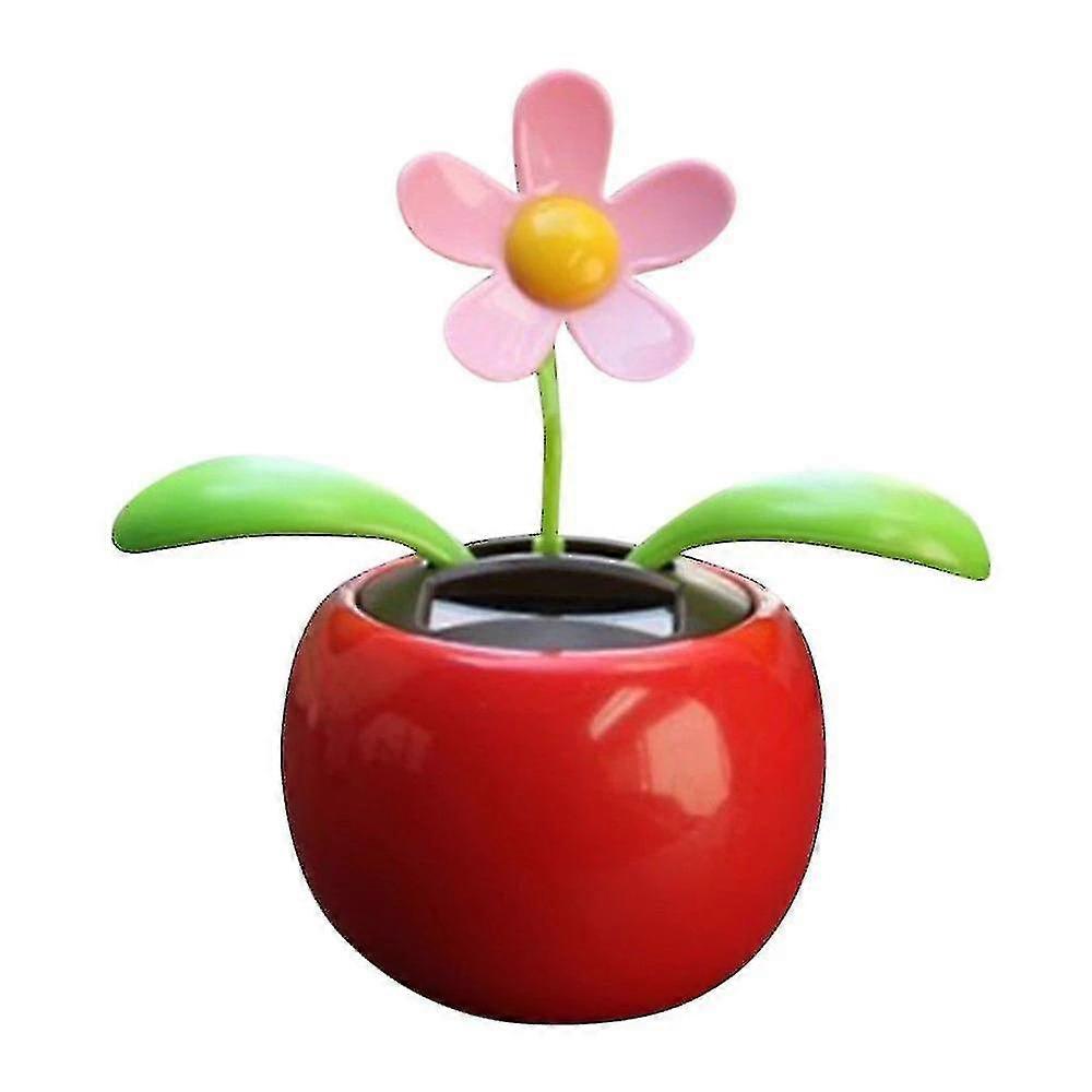Funny Solar Powered Dancing Flower Car Accessories Auto Interior Decoration