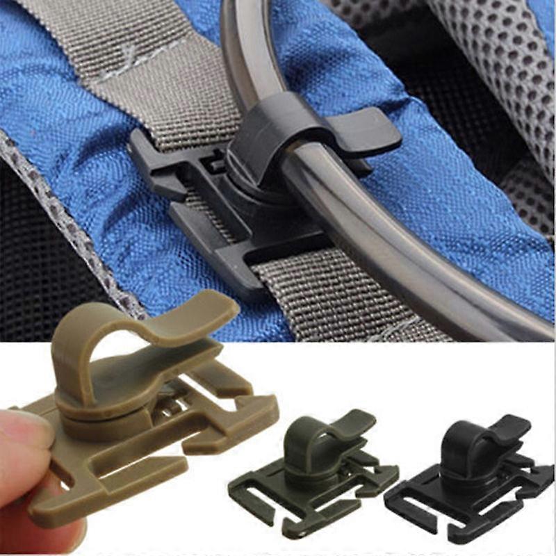 2 pieces of rotatable hose clamp Molle hydration bladder drinking straw tube trap hose webbing clamp for Camelbak water bag