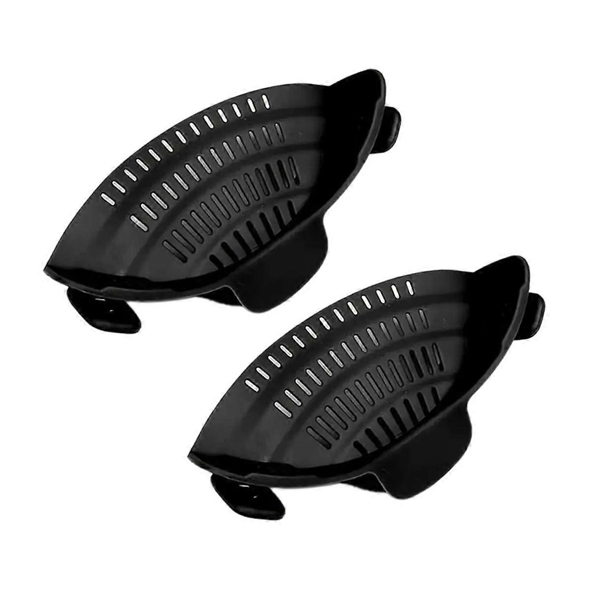 2pcs,Silicone Pot Colander,Adjustable Silicone Clip Colander,Kitchen Pot Colander,Manual Drainer