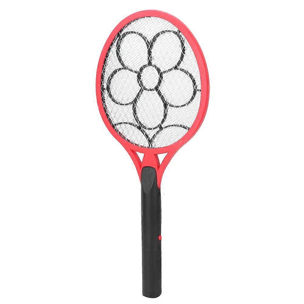 Cordless Battery Power Electric Fly Mosquito Swatter Bug Zapper Racket Insects Killer (Red)