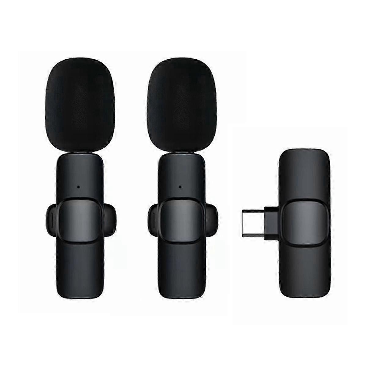 Microphone cravate sans fil adapté pour //Android/ordinateur portable, Microphone cravate Plug-Play, Clip sans fil M