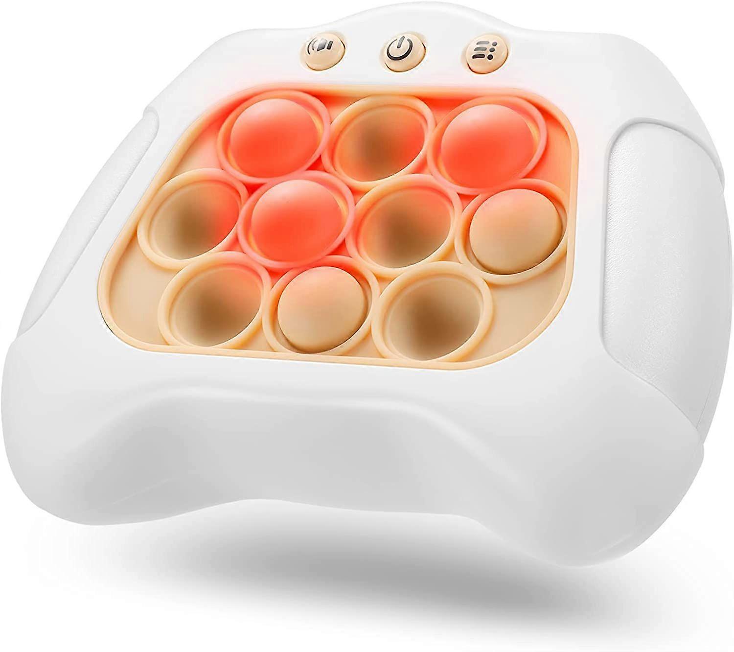 4 Game modes, a toy game console that can exercise reflexes and improve attention | Creative gift for boys and girls aged 3-12 and above (White)