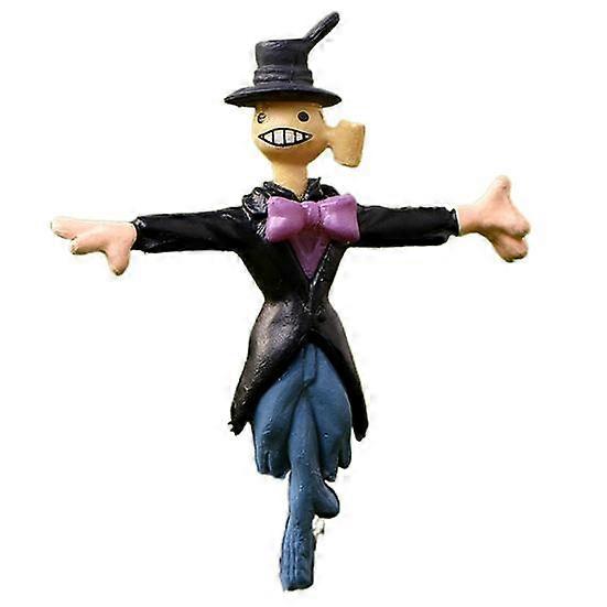 Mini Scarecrow Multi-color Grinning Face Wear-resistant Ornamental Rustic Scarecrow Decor Succulents