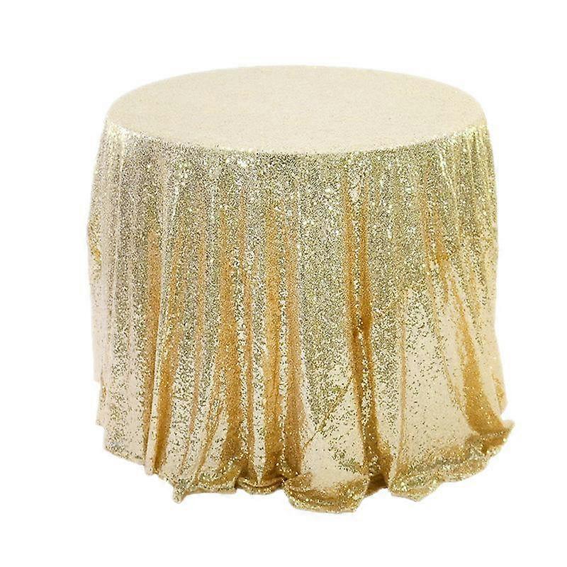 Embroidered Sequins Tablecloth Dinning Round Glitter Photography Props Decorations