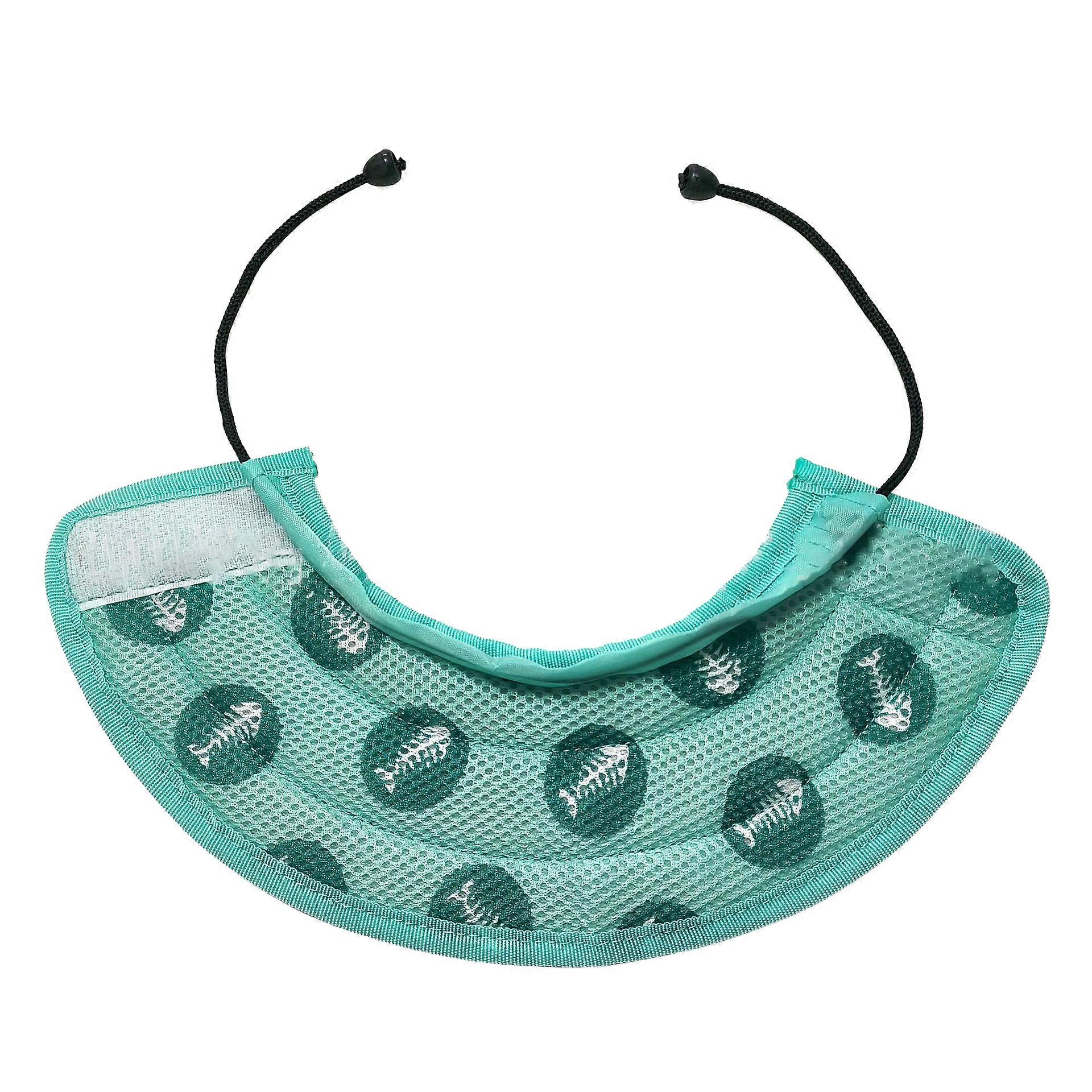 Breathable Cats Recovery Collar Practical Adjustable Cat Cone Shape Collar Designed to Aid Healing After Surgery  Green S