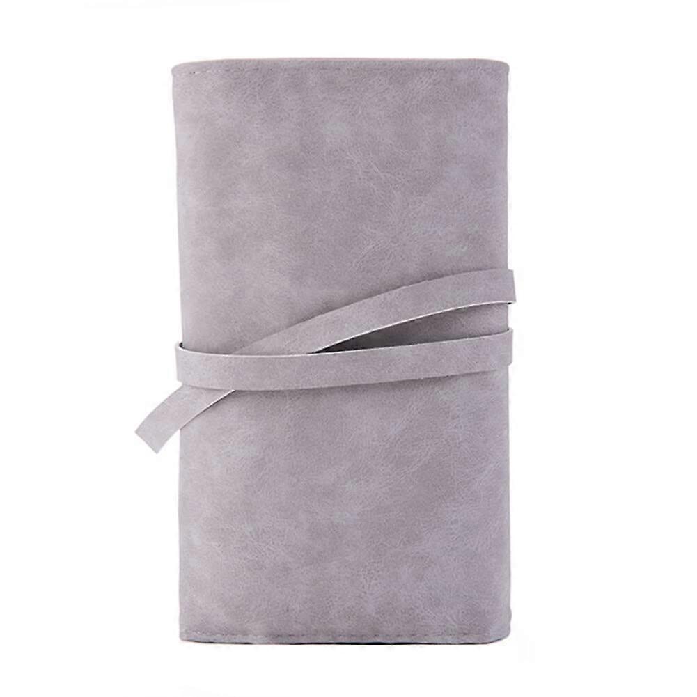Soft Makeup Brush Roll Case for Travel - Waterproof, Compact, Portable, and Stylish Organizer in Black Faux Leather