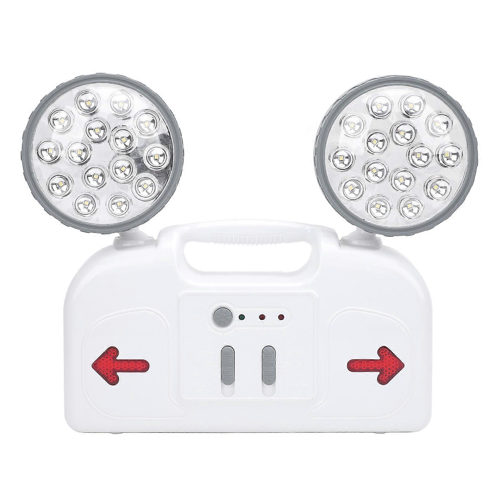 LED Emergency Light 2 Lamps 3 Hour Battery Backup Power High Brightness Exit Emergency Light