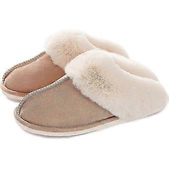 Fantastic Womens Slipper Memory Foam Fluffy Soft Warm Slip On House Slippers,Anti-Skid Cozy Plush for Indoor