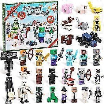 Countdown Calendar with 29 Toy Figure Building Blocks - Boys Advent Calendar Gift