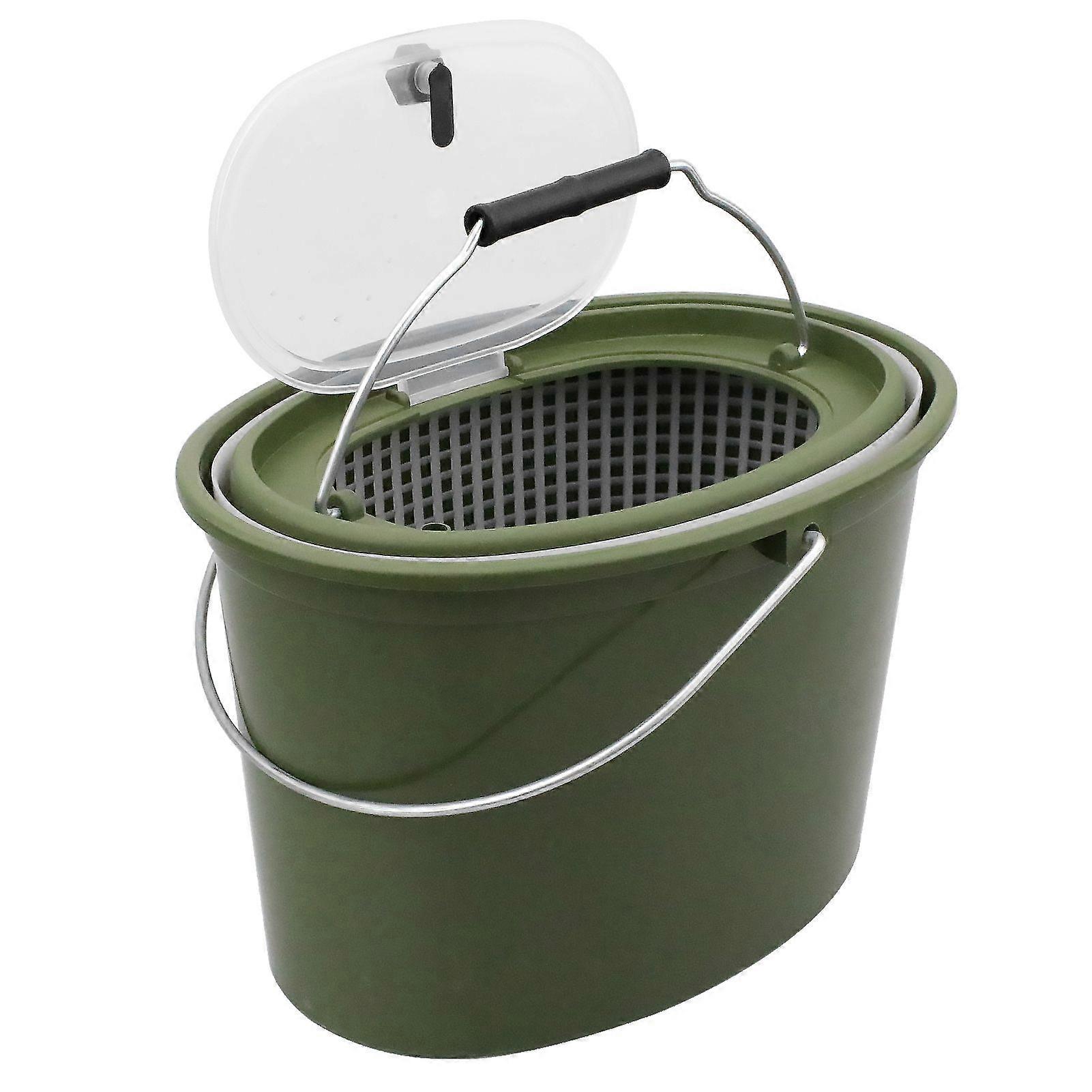 2 in 1 Double-deck Fishing Net Detachable Fish Box Drain Food and Bait Storage Fishing Accessory