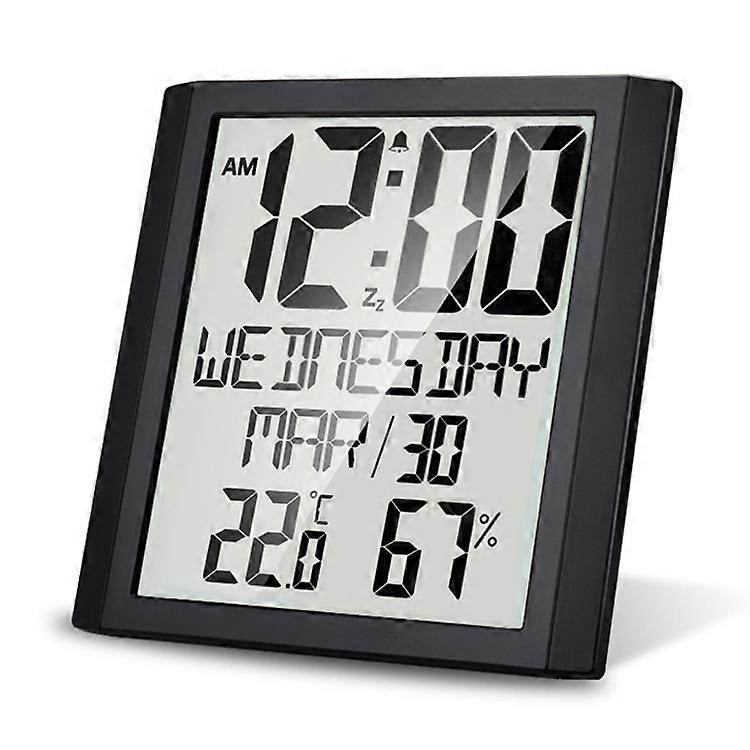 TS-8608 Multifunction Large Screen Clock Household Creative Thermometer Hygrometer
