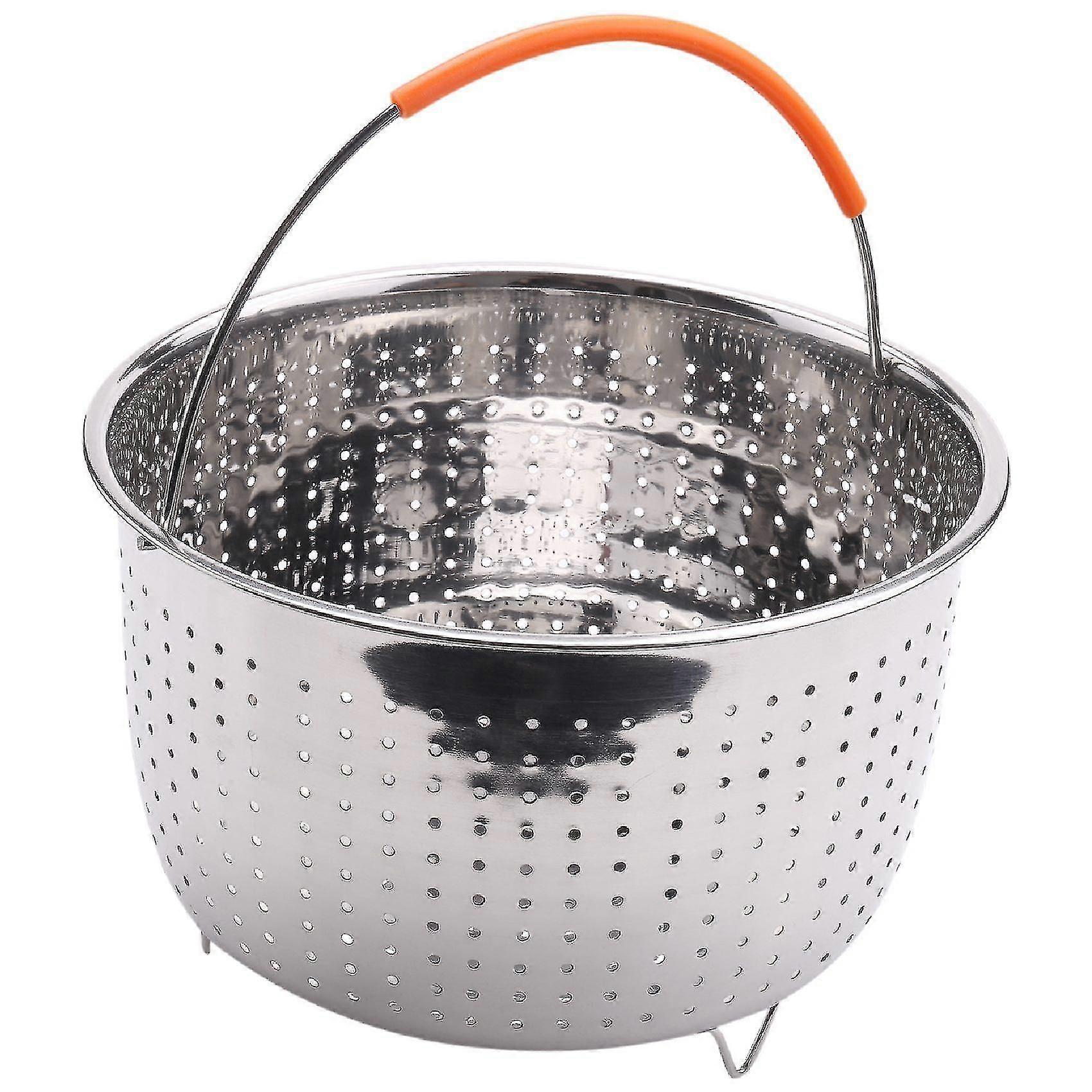 Small Size Stainless Steel Steaming Basket Scalding-proof Steaming Cage Multi-functional Fruit Clea
