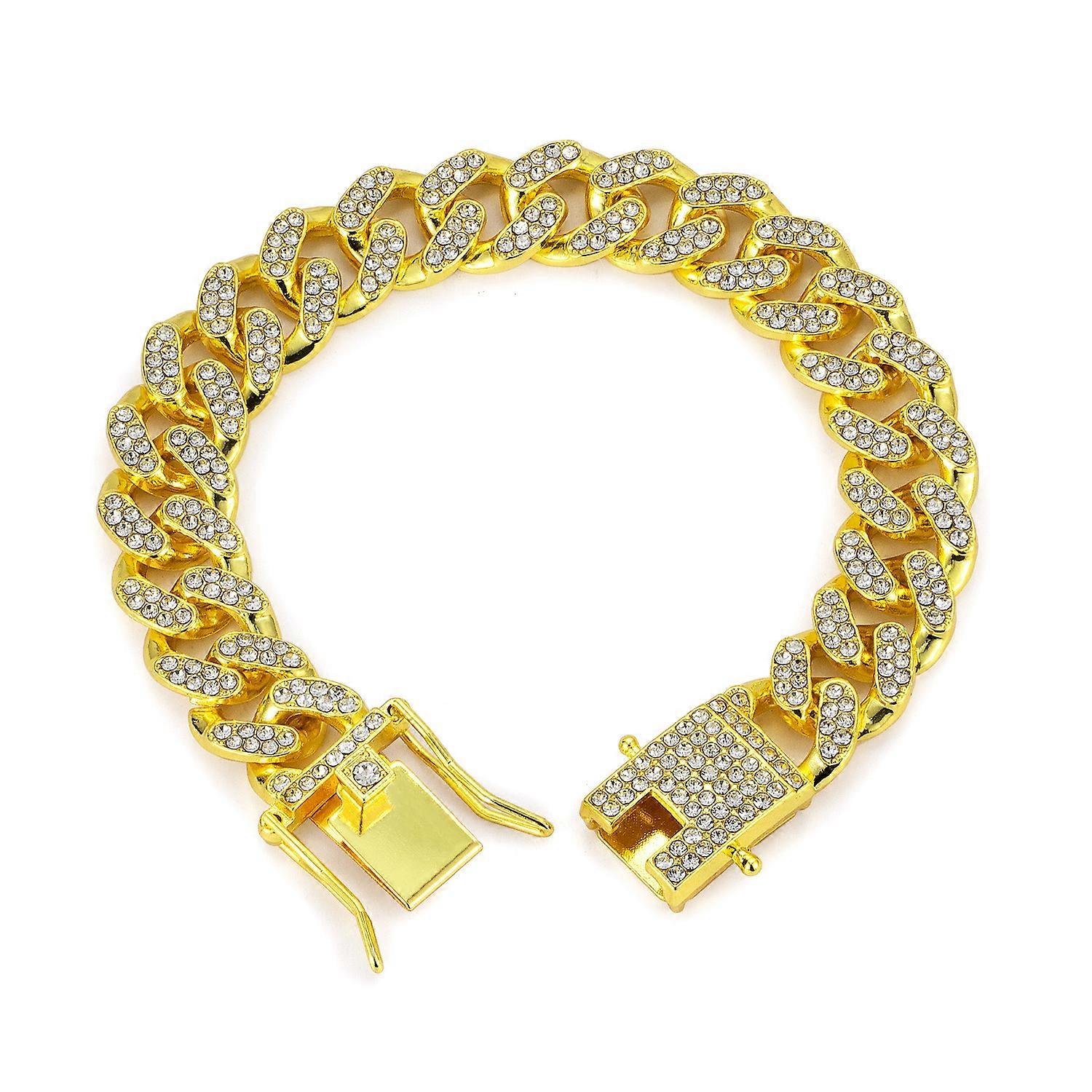Cuban Chain Alloy Necklace and Bracelet Set for Men, Durable Stainless Steel, 10mm Wide, Bold Hip Hop Style