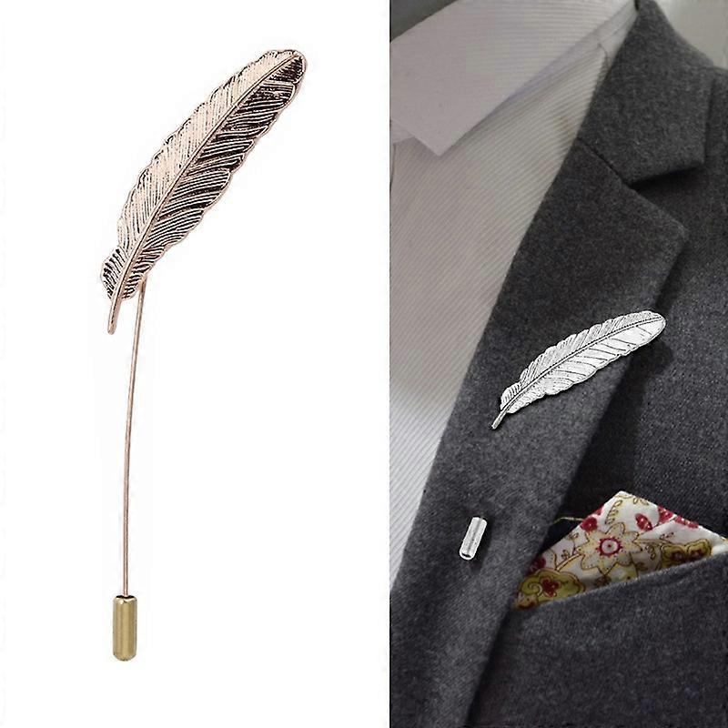 Cute Leaf Feather Needle Pin Brooch